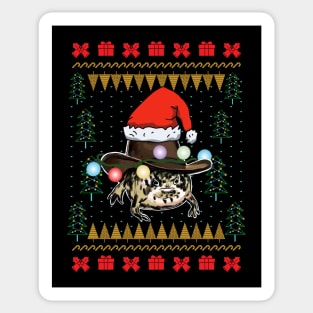 Howdy Rain Frog Ugly Christmas Sweater Sticker